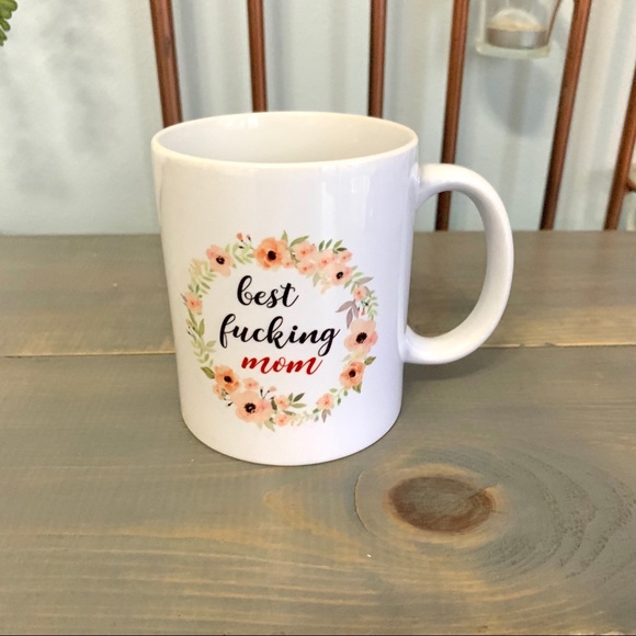 Best F*cking Mom Floral Mug Gift Idea for Mom - Picture 4 of 7